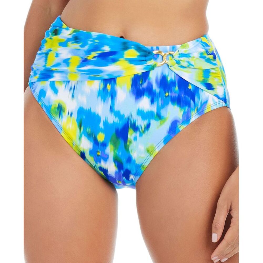 Bleu by Rod Beattie Womens Life's A Beach High-Waist Bikini Bottom 6 Cool - NWT
